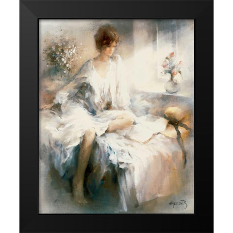 Meditation Black Modern Wood Framed Art Print by Haenraets, Willem