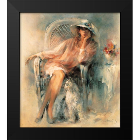 Double beauty Black Modern Wood Framed Art Print by Haenraets, Willem