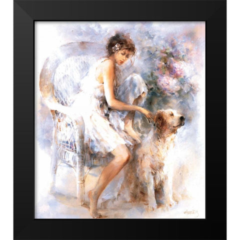 Friendship Black Modern Wood Framed Art Print by Haenraets, Willem