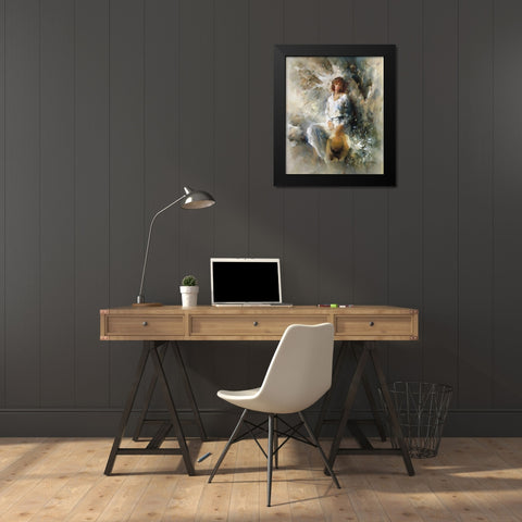 Freedom Black Modern Wood Framed Art Print by Haenraets, Willem