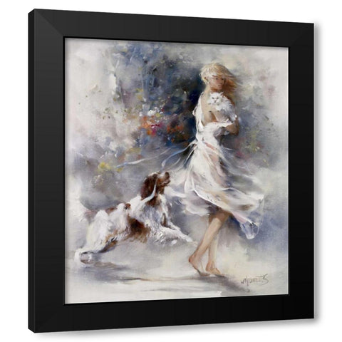 Rivalry Black Modern Wood Framed Art Print with Double Matting by Haenraets, Willem
