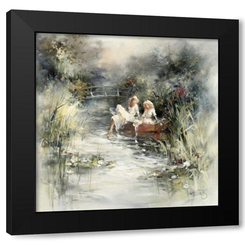 Springshine Black Modern Wood Framed Art Print by Haenraets, Willem