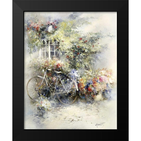 Blossom Black Modern Wood Framed Art Print by Haenraets, Willem