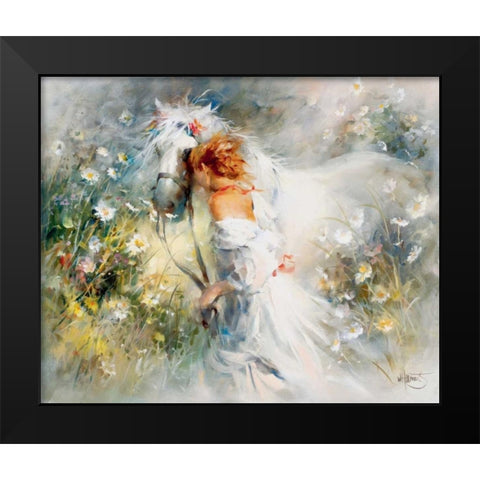 White dream Black Modern Wood Framed Art Print by Haenraets, Willem