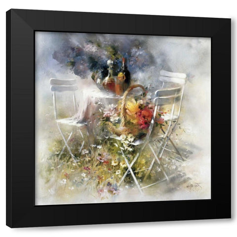 Invitation Black Modern Wood Framed Art Print by Haenraets, Willem