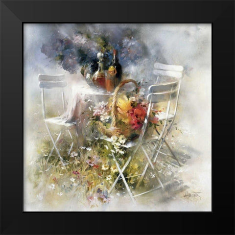 Invitation Black Modern Wood Framed Art Print by Haenraets, Willem
