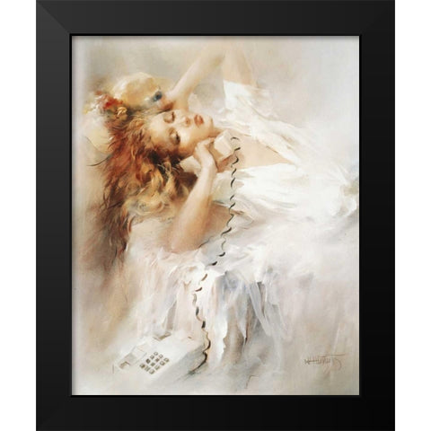 Hopeful Black Modern Wood Framed Art Print by Haenraets, Willem