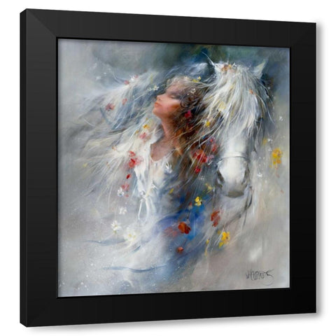 Thoughts Black Modern Wood Framed Art Print by Haenraets, Willem