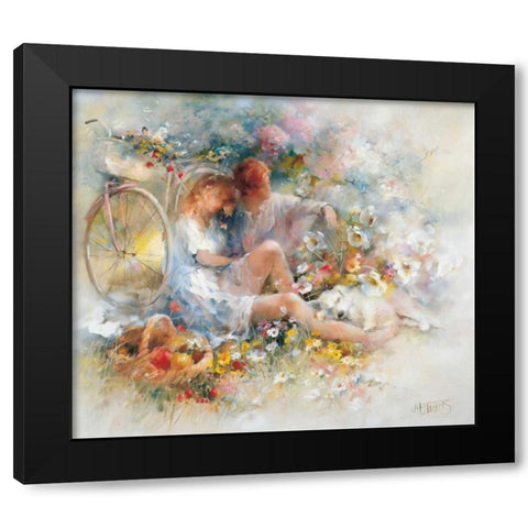 Trip in spring Black Modern Wood Framed Art Print with Double Matting by Haenraets, Willem