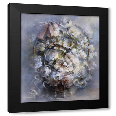 Floral tribute Black Modern Wood Framed Art Print by Haenraets, Willem
