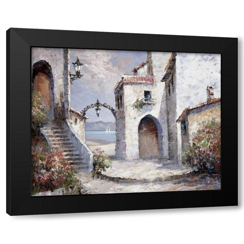 By the sea Black Modern Wood Framed Art Print with Double Matting by Roelofs, Wouter