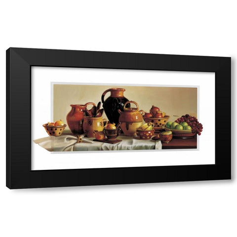 Back to history Black Modern Wood Framed Art Print with Double Matting by Roelofs, Wouter