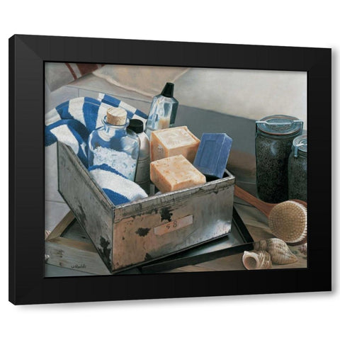 Soap selection II Black Modern Wood Framed Art Print with Double Matting by Roelofs, Wouter