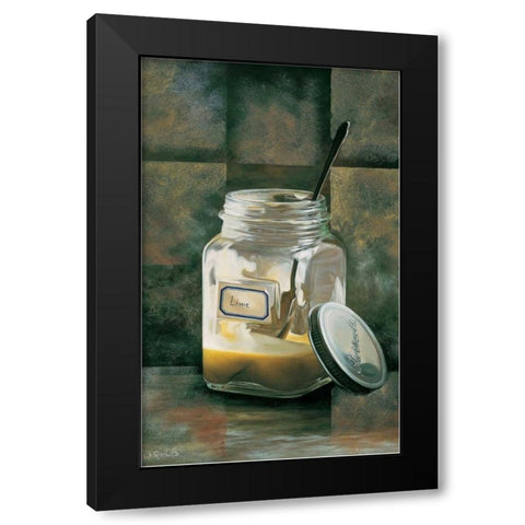 Lime Black Modern Wood Framed Art Print with Double Matting by Roelofs, Wouter