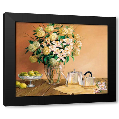 Afternoon tea Black Modern Wood Framed Art Print by Roelofs, Wouter