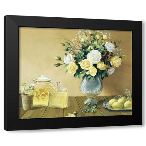Lemon tea Black Modern Wood Framed Art Print with Double Matting by Roelofs, Wouter