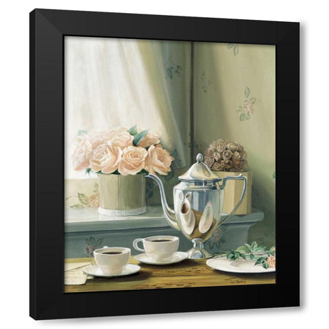 Morning coffee Black Modern Wood Framed Art Print by Roelofs, Wouter