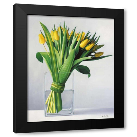 Classic vase Black Modern Wood Framed Art Print by Roelofs, Wouter