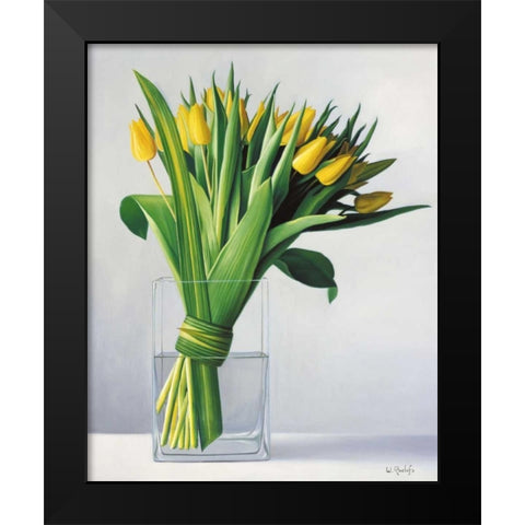 Classic vase Black Modern Wood Framed Art Print by Roelofs, Wouter