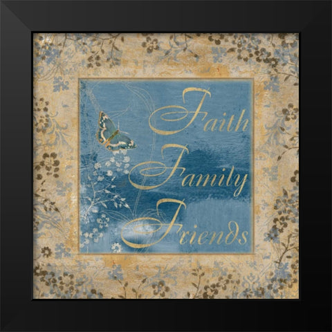 FAMILY Black Modern Wood Framed Art Print by Artique Studio
