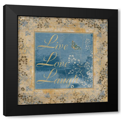 LIVE Black Modern Wood Framed Art Print by Artique Studio
