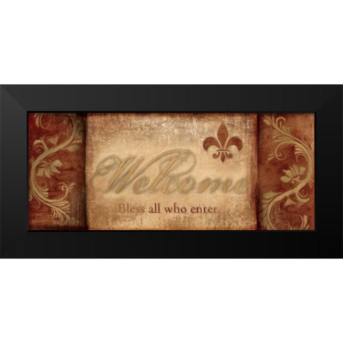 WARM GREETINGS I Black Modern Wood Framed Art Print by Artique Studio