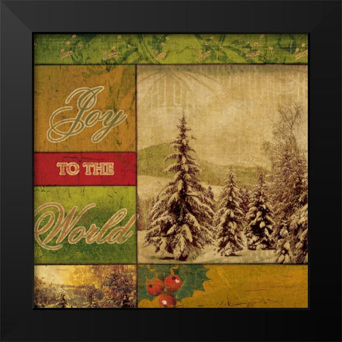 JOY TO THE WORLD II Black Modern Wood Framed Art Print by Artique Studio