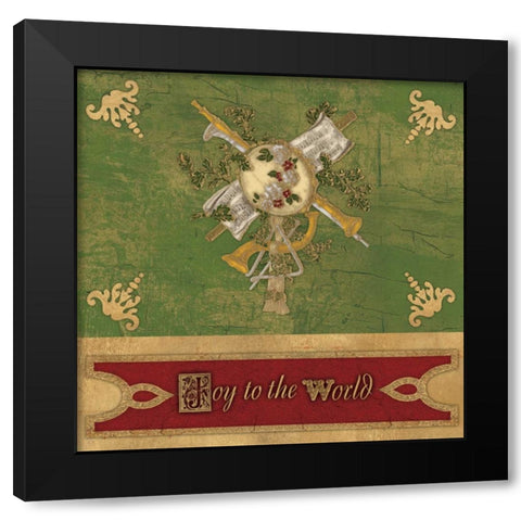 JOY TO THE WORLD Black Modern Wood Framed Art Print by Artique Studio