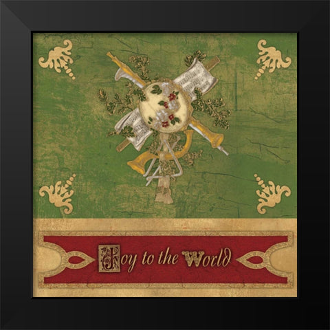 JOY TO THE WORLD Black Modern Wood Framed Art Print by Artique Studio