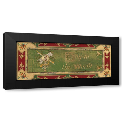 JOY TO THE WORLD PANEL Black Modern Wood Framed Art Print by Artique Studio