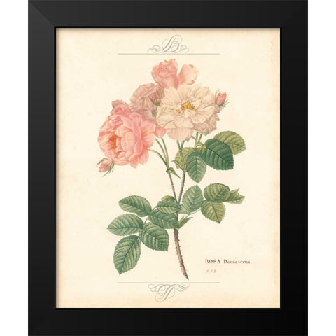DETAILED FLORAL II Black Modern Wood Framed Art Print by Artique Studio