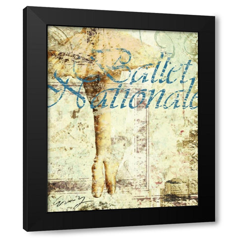 BALLET NATIONALE Black Modern Wood Framed Art Print by Yang, Eric