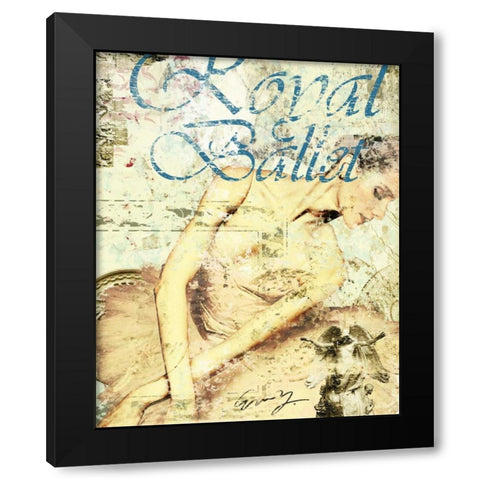 ROYAL BALLET Black Modern Wood Framed Art Print by Yang, Eric