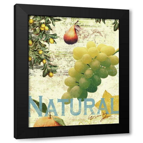 NATURAL FRUITS Black Modern Wood Framed Art Print with Double Matting by Yang, Eric