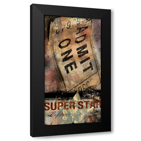 SUPERSTAR Black Modern Wood Framed Art Print by Yang, Eric