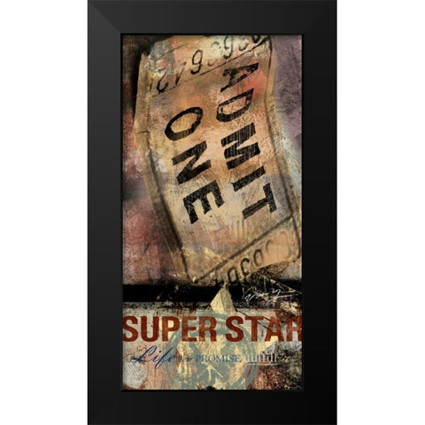 SUPERSTAR Black Modern Wood Framed Art Print by Yang, Eric