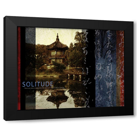 SOLITUDE Black Modern Wood Framed Art Print with Double Matting by Yang, Eric