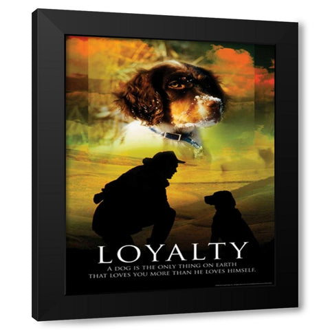 LOYALTY Black Modern Wood Framed Art Print by Yang, Eric