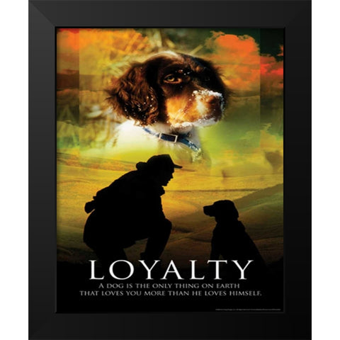 LOYALTY Black Modern Wood Framed Art Print by Yang, Eric