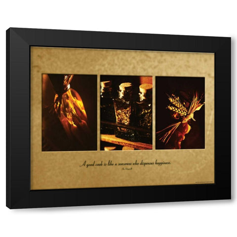 GOOD COOK Black Modern Wood Framed Art Print by Yang, Eric