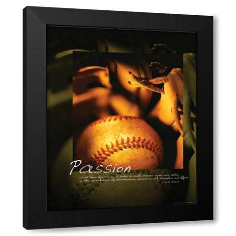 PASSION Black Modern Wood Framed Art Print with Double Matting by Yang, Eric