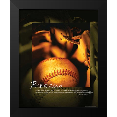 PASSION Black Modern Wood Framed Art Print by Yang, Eric