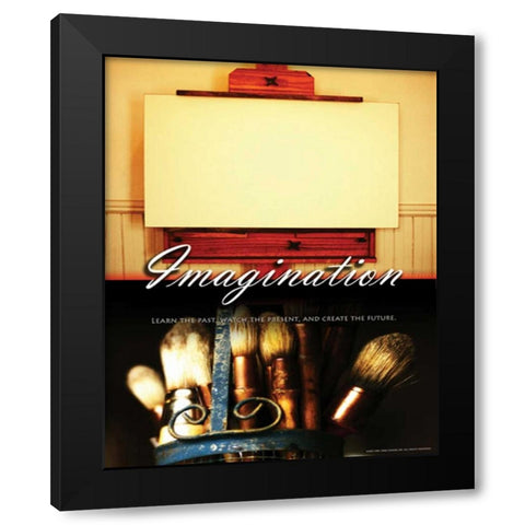IMAGINATION Black Modern Wood Framed Art Print with Double Matting by Yang, Eric