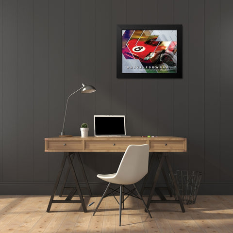 DRIVE FORWARD Black Modern Wood Framed Art Print by Yang, Eric