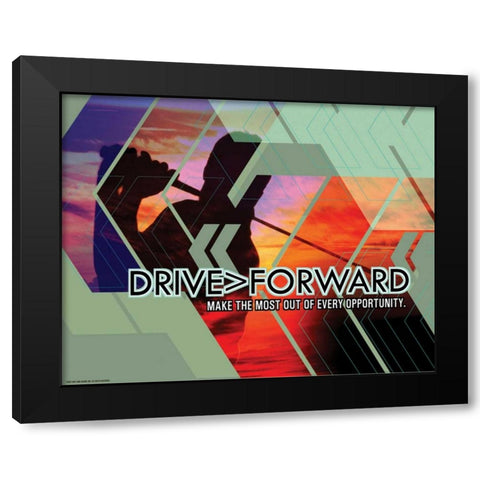 DRIVE FORWARD 2 Black Modern Wood Framed Art Print with Double Matting by Yang, Eric