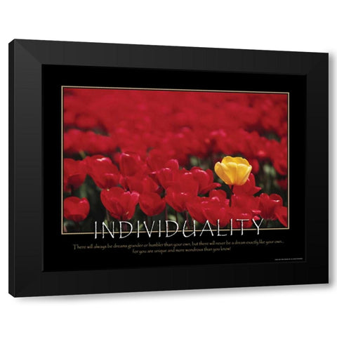 INDIVIDUALITY Black Modern Wood Framed Art Print with Double Matting by Yang, Eric