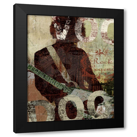 ROCK LEGEND Black Modern Wood Framed Art Print with Double Matting by Yang, Eric