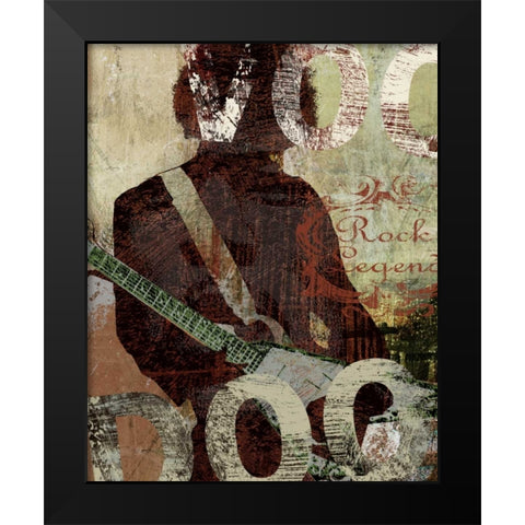 ROCK LEGEND Black Modern Wood Framed Art Print by Yang, Eric