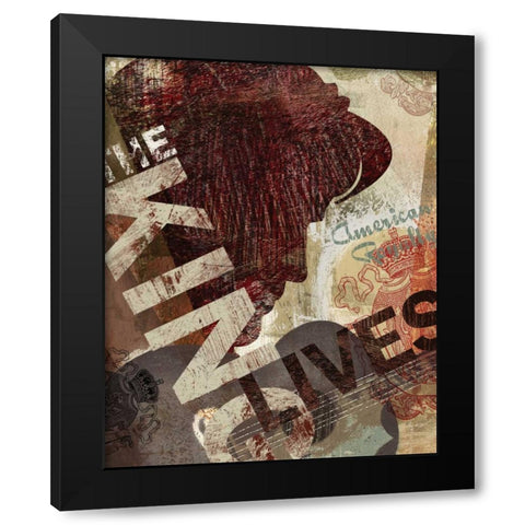 AMERICAN ROYALTY Black Modern Wood Framed Art Print by Yang, Eric