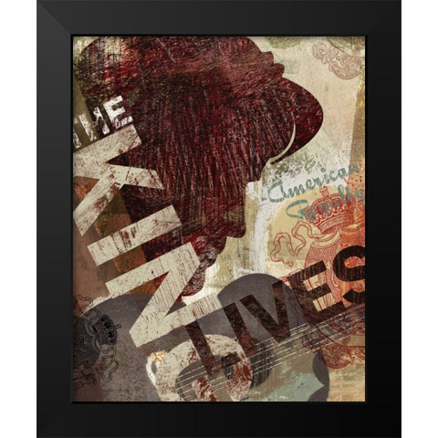 AMERICAN ROYALTY Black Modern Wood Framed Art Print by Yang, Eric